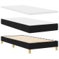 vidaXL Letto con Box Spring con Materasso & LED Nero 90x190 cm Tessuto vidaXL Letto con Box Spring con Materasso & LED Nero 90x190 cm Tessuto