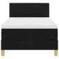 vidaXL Letto con Box Spring con Materasso & LED Nero 90x190 cm Tessuto vidaXL Letto con Box Spring con Materasso & LED Nero 90x190 cm Tessuto