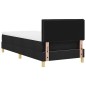 vidaXL Letto con Box Spring con Materasso & LED Nero 90x190 cm Tessuto vidaXL Letto con Box Spring con Materasso & LED Nero 90x190 cm Tessuto