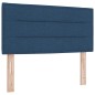 vidaXL Letto a Molle con Materasso & LED Blu 100x200 cm Tessuto