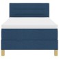 vidaXL Letto a Molle con Materasso & LED Blu 100x200 cm Tessuto
