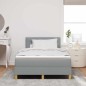 vidaXL Letto a Molle con Materasso & Luce LED Grigio Chiaro 120x200 cm Tessuto