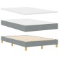 vidaXL Letto a Molle con Materasso & Luce LED Grigio Chiaro 120x200 cm Tessuto