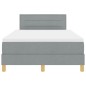 vidaXL Letto a Molle con Materasso & Luce LED Grigio Chiaro 120x200 cm Tessuto