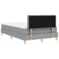 vidaXL Letto a Molle con Materasso & Luce LED Grigio Chiaro 120x200 cm Tessuto
