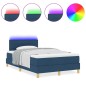 vidaXL Letto a Molle con Materasso e LED Blu 120x200 cm Tessuto