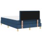 vidaXL Letto a Molle con Materasso e LED Blu 120x200 cm Tessuto
