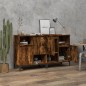 Credenze 2pz Rovere Fumo 60x35x70 cm in Legno Multistrato Credenze 2pz Rovere Fumo 60x35x70 cm in Legno Multistrato
