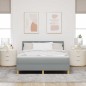 vidaXL Letto Box Spring con Materasso & LED Grigio Chiaro 160x200 cm Tessuto vidaXL Letto Box Spring con Materasso & LED Grigio Chiaro 160x200 cm Tessuto