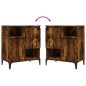 Credenze 2pz Rovere Fumo 60x35x70 cm in Legno Multistrato Credenze 2pz Rovere Fumo 60x35x70 cm in Legno Multistrato