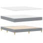 vidaXL Letto Box Spring con Materasso & LED Grigio Chiaro 180x200 cm Tessuto vidaXL Letto Box Spring con Materasso & LED Grigio Chiaro 180x200 cm Tessuto