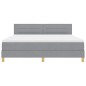 vidaXL Letto Box Spring con Materasso & LED Grigio Chiaro 180x200 cm Tessuto vidaXL Letto Box Spring con Materasso & LED Grigio Chiaro 180x200 cm Tessuto