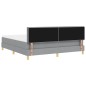 vidaXL Letto Box Spring con Materasso & LED Grigio Chiaro 180x200 cm Tessuto vidaXL Letto Box Spring con Materasso & LED Grigio Chiaro 180x200 cm Tessuto