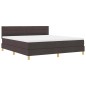 vidaXL Letto Box Spring con Materasso & LED Marrone Scuro 180x200 cm Tessuto