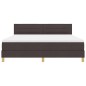vidaXL Letto Box Spring con Materasso & LED Marrone Scuro 180x200 cm Tessuto