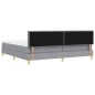 vidaXL Letto Box Spring con Materasso & Luce LED Grigio Chiaro 200x200 cm Tessuto vidaXL Letto Box Spring con Materasso & Luce LED Grigio Chiaro 200x200 cm Tessuto