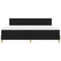 vidaXL Letto Box Spring con Materasso & LED Nero 200x200 cm Tessuto
