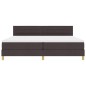 vidaXL Letto a Molle con Materasso & LED Marrone Scuro 200x200 cm Tessuto vidaXL Letto a Molle con Materasso & LED Marrone Scuro 200x200 cm Tessuto