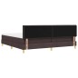 vidaXL Letto a Molle con Materasso & LED Marrone Scuro 200x200 cm Tessuto vidaXL Letto a Molle con Materasso & LED Marrone Scuro 200x200 cm Tessuto