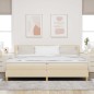 vidaXL Letto a molle con materasso e LED Panna 200x200 cm Tessuto vidaXL Letto a molle con materasso e LED Panna 200x200 cm Tessuto
