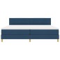 vidaXL Letto con Rete a Molle con Materasso & Luce LED Blu 200x200 cm Tessuto