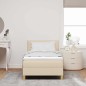vidaXL Letto Box Spring con Materasso & LED Panna 80x200 cm Tessuto vidaXL Letto Box Spring con Materasso & LED Panna 80x200 cm Tessuto
