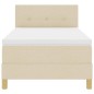 vidaXL Letto Box Spring con Materasso & LED Panna 80x200 cm Tessuto vidaXL Letto Box Spring con Materasso & LED Panna 80x200 cm Tessuto