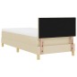 vidaXL Letto Box Spring con Materasso & LED Panna 80x200 cm Tessuto vidaXL Letto Box Spring con Materasso & LED Panna 80x200 cm Tessuto