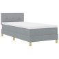 vidaXL Letto con Box Spring con Materasso e LED Grigio Chiaro 90x200 cm Tessuto vidaXL Letto con Box Spring con Materasso e LED Grigio Chiaro 90x200 cm Tessuto