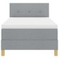 vidaXL Letto con Box Spring con Materasso e LED Grigio Chiaro 90x200 cm Tessuto vidaXL Letto con Box Spring con Materasso e LED Grigio Chiaro 90x200 cm Tessuto