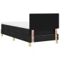 vidaXL Letto con Materasso & LED Nero 90x200 cm Tessuto vidaXL Letto con Materasso & LED Nero 90x200 cm Tessuto