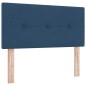 vidaXL Letto Box Spring con Materasso e Luce LED Blu 90x200 cm Tessuto vidaXL Letto Box Spring con Materasso e Luce LED Blu 90x200 cm Tessuto