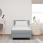 vidaXL Letto a Rete con Materasso e LED Grigio Chiaro 100x200 cm Tessuto vidaXL Letto a Rete con Materasso e LED Grigio Chiaro 100x200 cm Tessuto