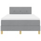 vidaXL Letto con Box Spring con Materasso & LED Grigio Chiaro 120x200 cm Tessuto vidaXL Letto con Box Spring con Materasso & LED Grigio Chiaro 120x200 cm Tessuto