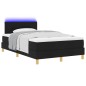 vidaXL Letto con Box Spring e Materasso e LED Nero 120x200 cm Tessuto