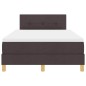 vidaXL Letto a Molle con Materasso & LED Marrone Scuro 120x200 cm Tessuto