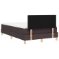 vidaXL Letto a Molle con Materasso & LED Marrone Scuro 120x200 cm Tessuto