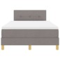 vidaXL Letto Box Spring con Materasso & LED Tortora 120x200 cm Tessuto vidaXL Letto Box Spring con Materasso & LED Tortora 120x200 cm Tessuto