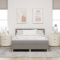 vidaXL Letto con box spring e materasso & LED Tortora 140x190 cm Tessuto