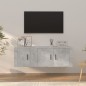 Set di Mobili Porta TV 2 pz Grigio Cemento in Legno Multistrato Set di Mobili Porta TV 2 pz Grigio Cemento in Legno Multistrato