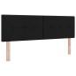 vidaXL Letto con Box Spring e Materasso & LED Nero 140x200 cm Tessuto