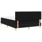 vidaXL Letto con Box Spring e Materasso & LED Nero 140x200 cm Tessuto
