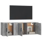 Set di Mobili Porta TV 2 pz Grigio Cemento in Legno Multistrato Set di Mobili Porta TV 2 pz Grigio Cemento in Legno Multistrato