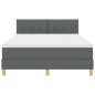 vidaXL Letto a Molle con Materasso & LED Grigio Scuro 160x200 cm Tessuto vidaXL Letto a Molle con Materasso & LED Grigio Scuro 160x200 cm Tessuto