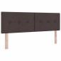 vidaXL Box Spring Bed con Materasso & LED Marrone Scuro 160x200 cm Tessuto vidaXL Box Spring Bed con Materasso & LED Marrone Scuro 160x200 cm Tessuto