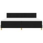 vidaXL Letto Box Spring con Materasso & LED Nero 200x200 cm Tessuto