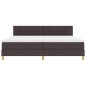 vidaXL Letto con rete a molle e materasso & LED Marrone Scuro 200x200 cm Tessuto