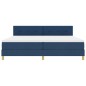 vidaXL Letto con Box Spring con materasso & LED Blu 200x200 cm Tessuto