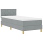 vidaXL Letto Box Spring con Materasso & LED Grigio Chiaro 80x200 cm Tessuto vidaXL Letto Box Spring con Materasso & LED Grigio Chiaro 80x200 cm Tessuto