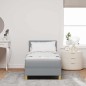 vidaXL Letto Box Spring con Materasso & LED Grigio Chiaro 80x200 cm Tessuto vidaXL Letto Box Spring con Materasso & LED Grigio Chiaro 80x200 cm Tessuto